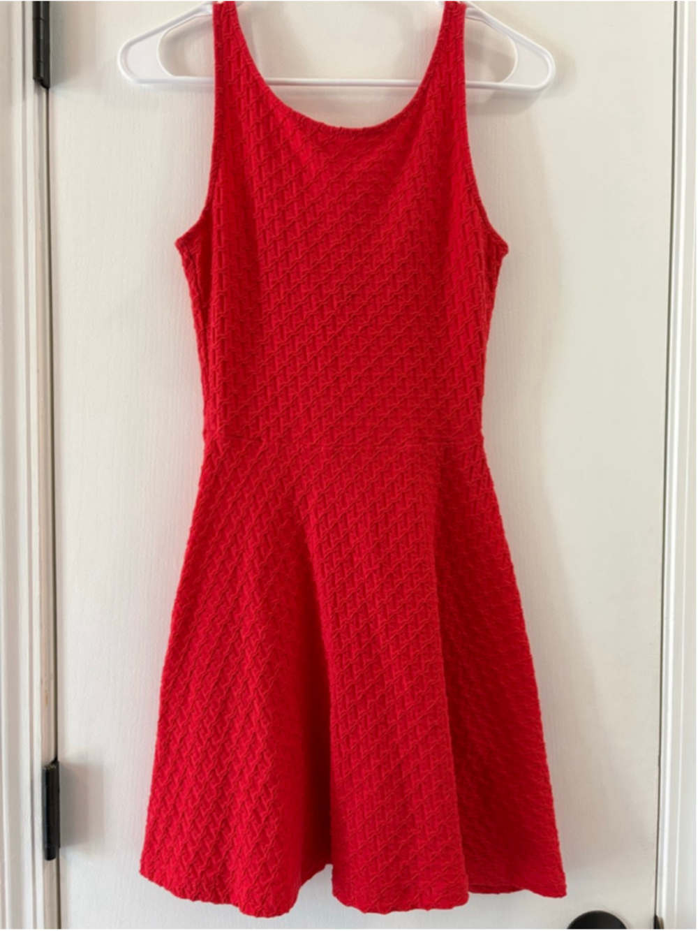 Women's H&M Red Textured Mini Dress Size 4